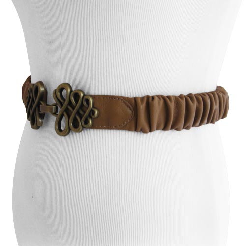 Keep It Gypsy Buckle Brown and White Hair On Leather Belt