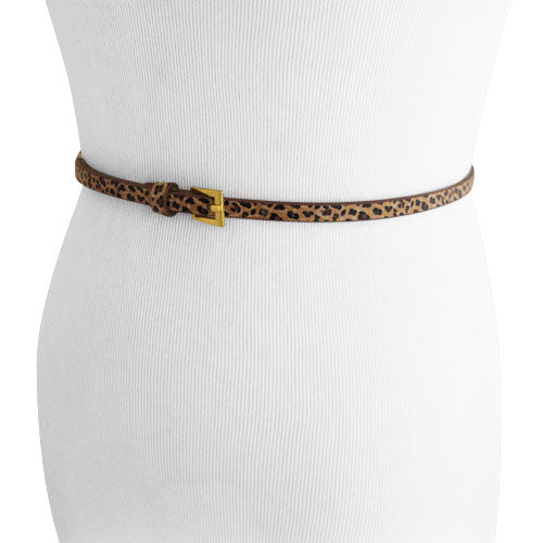 Womens Leopard Print Belt With Brass Buckle Fancy Belt for Dress Womens  Skinny Belt With Gold Buckle -  Canada
