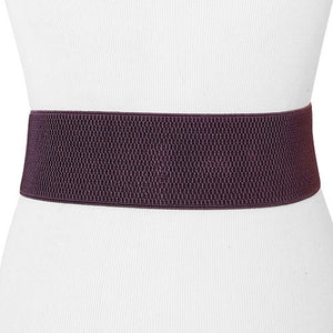 Purple Wide Stretch Belt for Women with Toggle Buckle – Keep Your