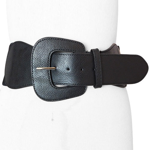 Black Buckle Stretch Belt