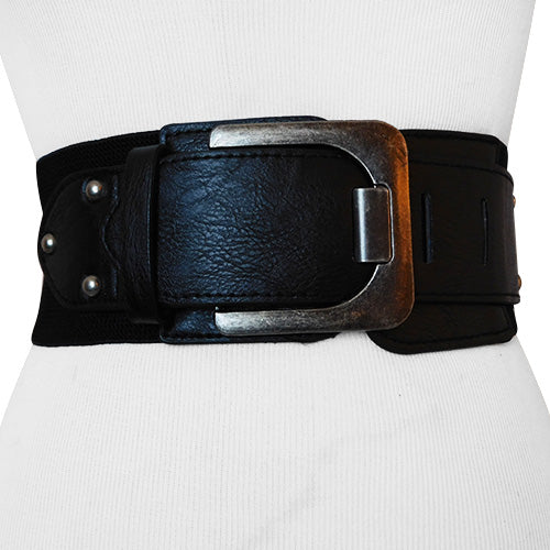Leather Chunky Stretch Waist Belt